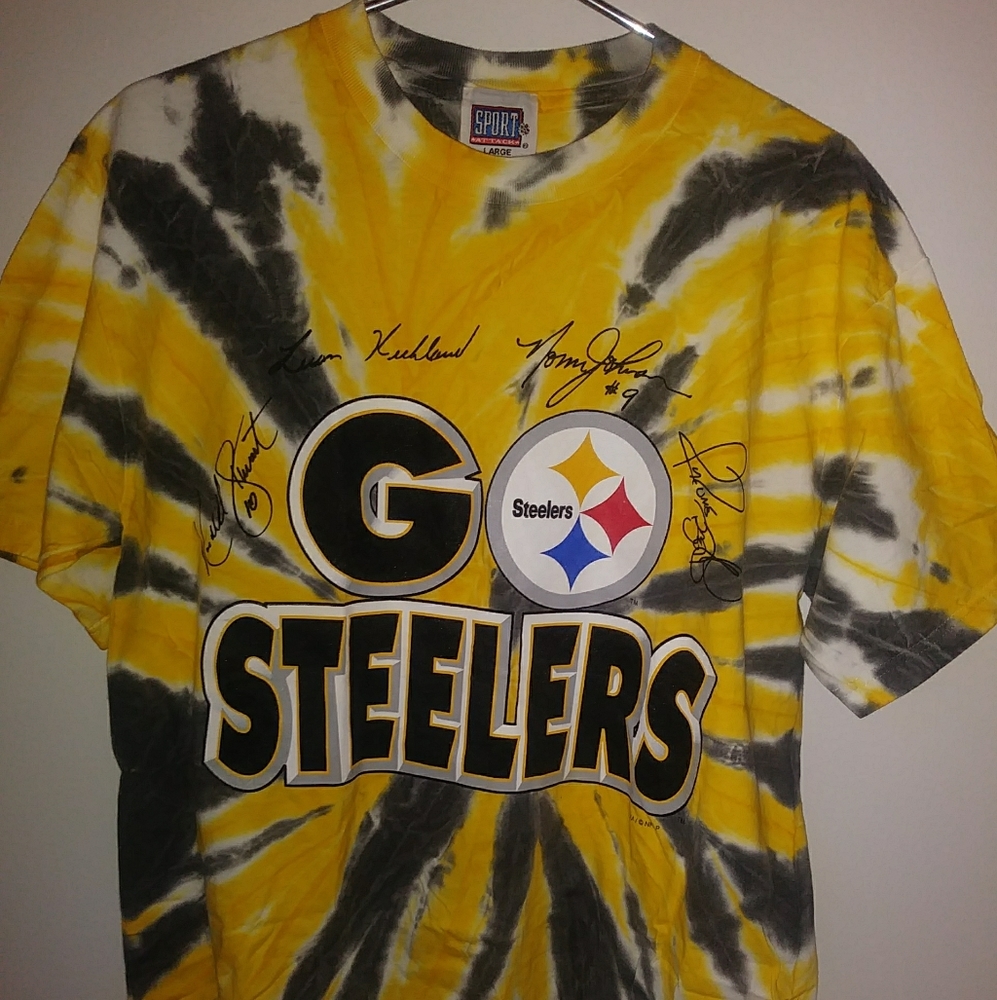 1990s vintage rare Pittsburgh Steelers tie dye tee
